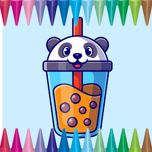 ボバティーの塗り絵
